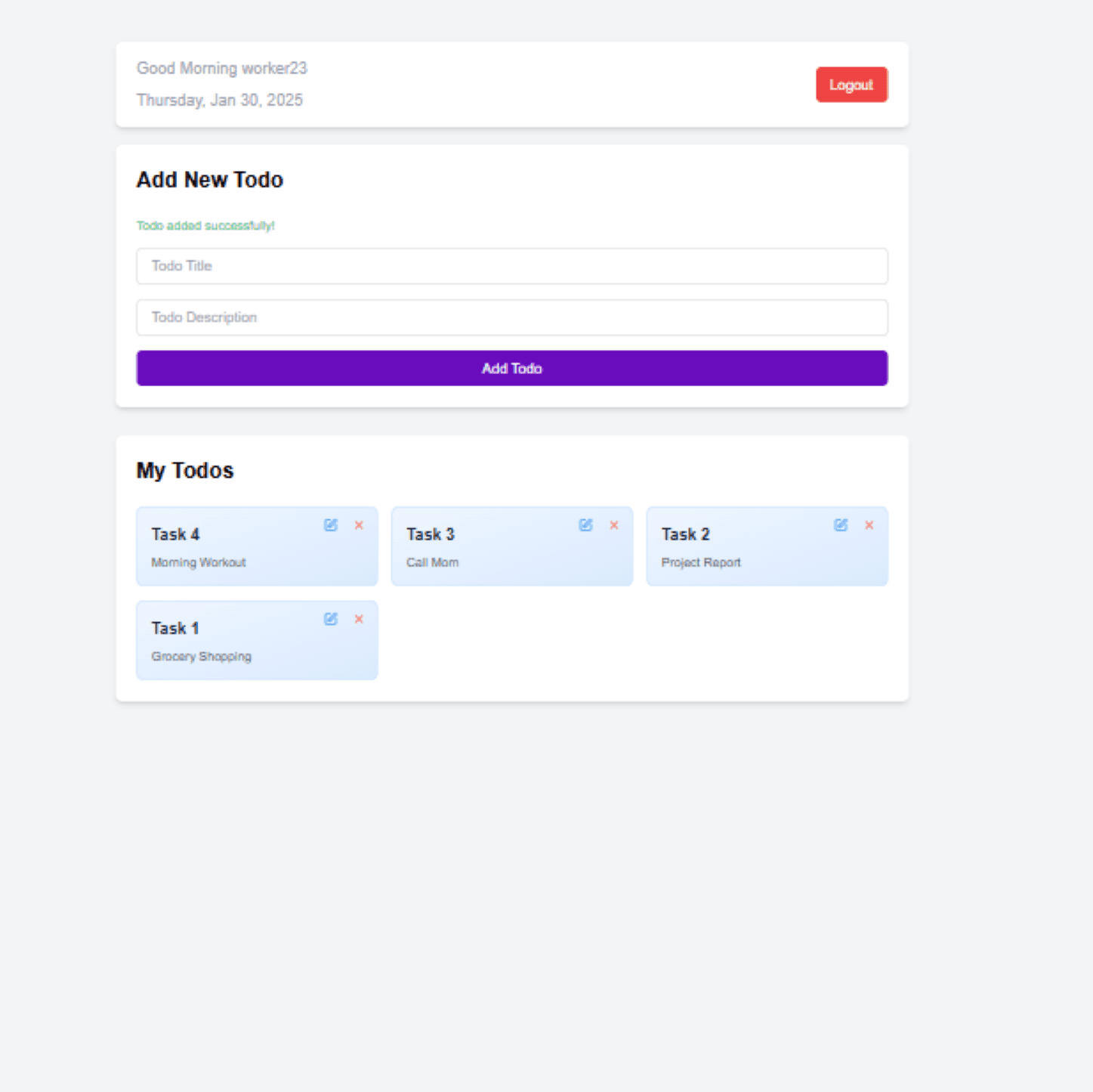 Todo App preview